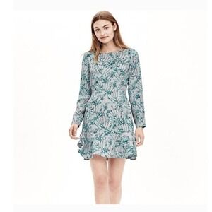Banana Republic Botanical Floral Dress Size 8 Fit & Flare Quiet Luxury Feminine‎